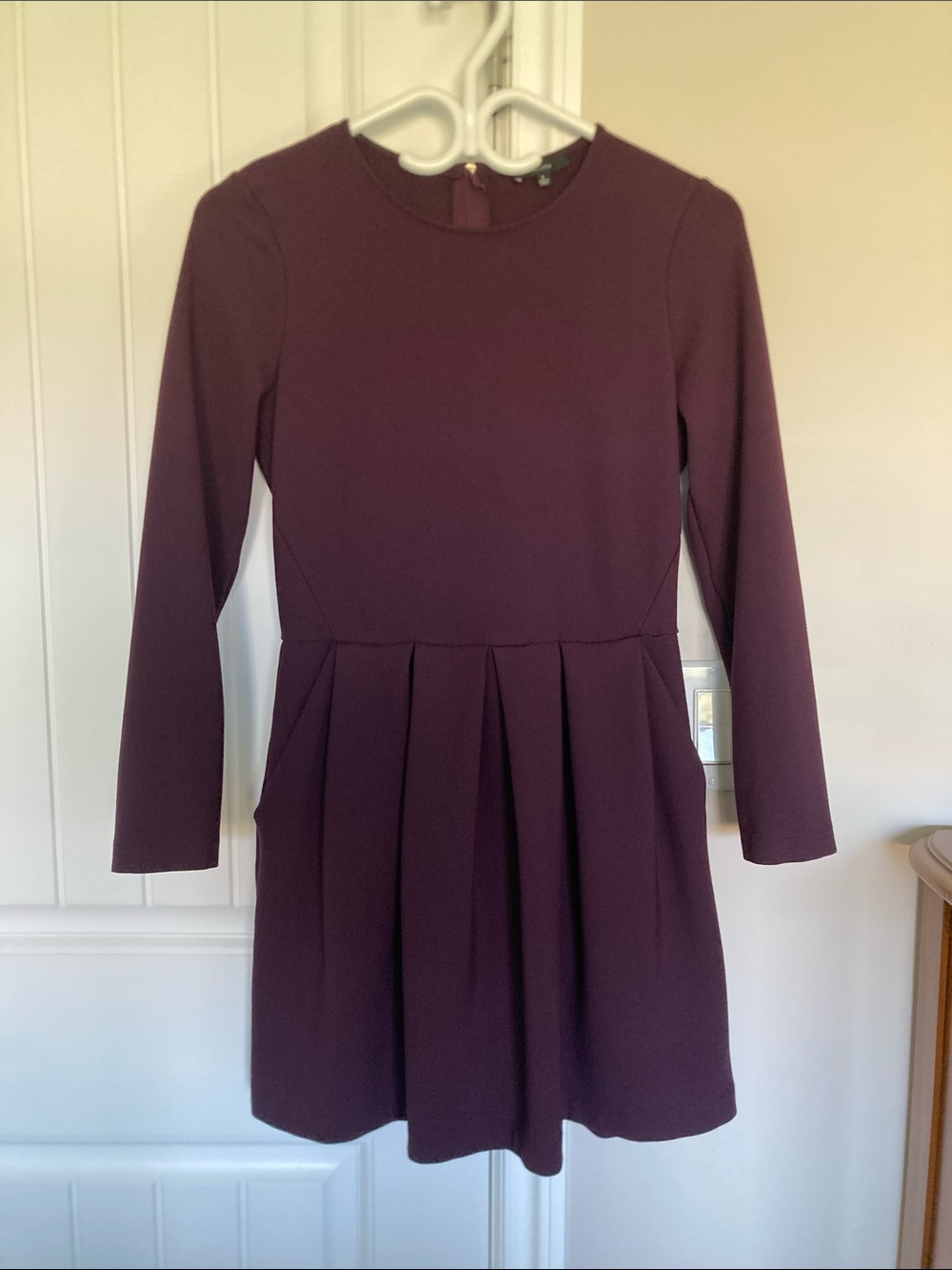 Wine Dress With Pockets Size 8